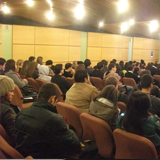 Alunos lotaram o auditório para assistir a palestra da Rodoviariaonline