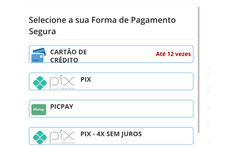 forma pagamento Rodoviariaonline