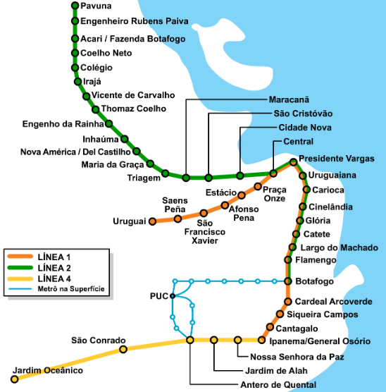 Saiba como utilizar o metro Rio de Janeiro para turismo